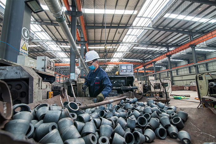 青浦网架配件-锥头加工车间